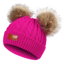 1-11 lat dla dziewcząt, chłopców, dzieci, zimowa czapka beanie, ciepła, dzianinowa, gruba, narciarska czapka z puchem
