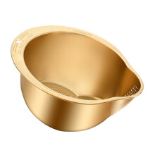 Steel Rice Washer Bowl with Side Drain Holes And Integrated-1 4