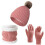 Conjunto unissex de gorro, cachecol e luvas de tricô 1