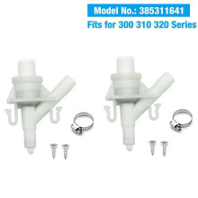 Kit de 2 válvulas de agua de plástico (385311641) para inodoros marinos de las series 300, 310 y 320. Válvula de agua de repuesto.