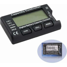 Digital Battery Capacity Tester, Battery Capacity Voltage Checker Checker Tester with LCD Display, for LiPo Lithium NiMH Li-ION
