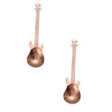 2PCS Stainless Steel Guitar Mixing Stirring Coffee Tea Spoons -Elegant,Mutifunctional for Cafe Latte,Hot Chocolate,Hot Drinks,Dessert