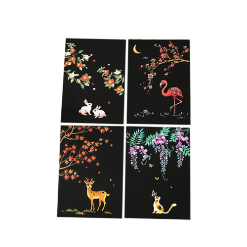 魔法刮画纸 儿童绘画玩具 20x14cm 4张