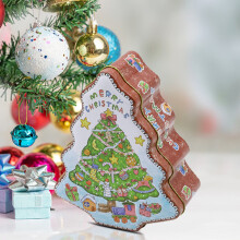 Cutii de Crăciun pentru fursecuri, cutii decorative pentru bomboane, cutii metalice cu capace, cutii de Crăciun pentru fursecuri, bomboane, alimente