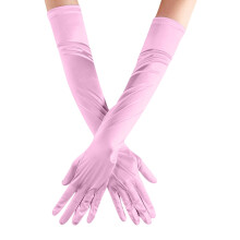 Women Solid Color Satin Wedding Party Wedding Gloves Carnival Party Gloves
