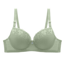 Plus Size Underwire Push-Up Bra, Breathable Mesh Panels for Support & Cleavage, Perfect for Full Bust & Special Outfits Green 42