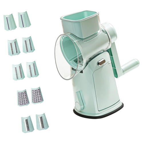 Efficient 5 In 1 Vegetable Grater Food Grade Vegetable-Green