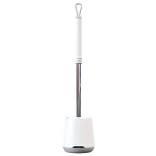 Toilet Brush & Holder Set with Ventilated Wall-Mounted Holder, Compatible with Standard Bristles