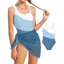Badedrakter for jenter, 1-delt badedrakter, hurtigtørkende, tenåringsjentebikini, sommer, strandbadetøy, 15-16 år