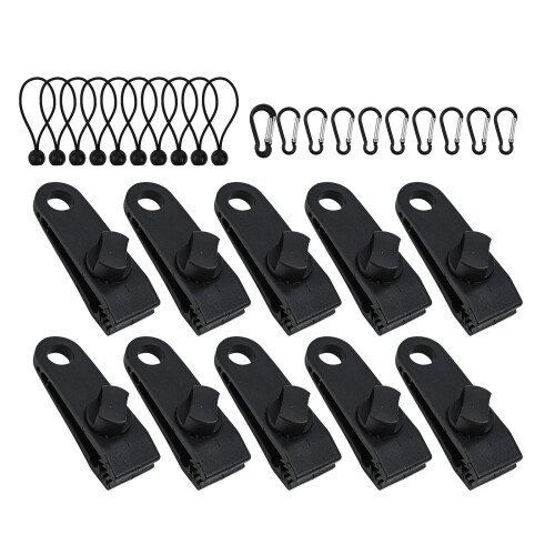 30Pcs Tent Clips Adjustable Lock Clips for Tarp& Shade Cloth