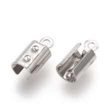 201 Snörändar i rostfritt stål Färg: 10x4,5x4mm Hål: 1,2mm innerdiameter: 6x3,5mm