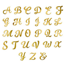 Gold Acrylic Cake Toppers Decorations, Full Alphabets Set for Name Messages
