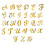 Gold Acrylic Cake Toppers Decorations, Full Alphabets Set for Name Messages 1