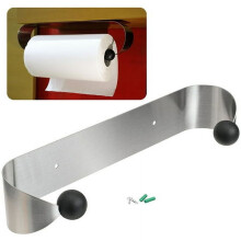 Paper Towel Holder Rack Under Cabinet Kitchen Wall Mount Without Drilling Stainless Steel