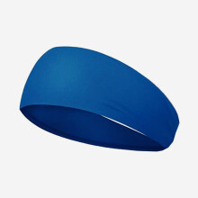 Xinwanna Men Sports Headband Moisture Wicking Wide Workout Headband Quick Drying Solid Color Running Cycling Sweatband Headband (Dark Blue)