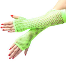 Fingerless Fishnet Gloves Long Fishnet Mesh Gloves Party Costume Accessories for Women and Girls
