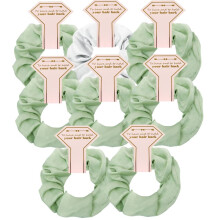 TETOU 8pcs Bridesmaid Proposal Satin Hair Ties Hair Scrunchies Bachelorette Party Favors Wedding Bridal Supplies