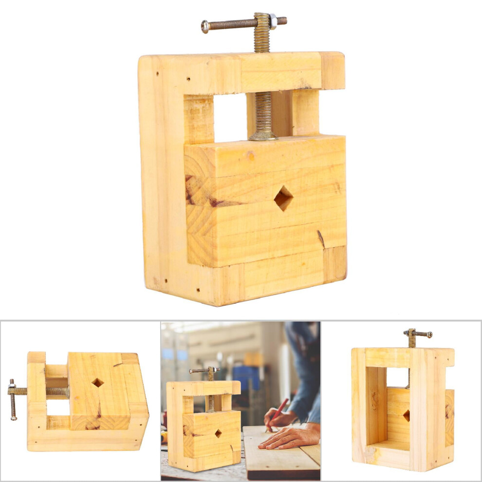 Wooden Mini Flat Pliers Clamp For Wood Carving Table Vise Diy Stamp, Durable Steel Construction 4.5Inch, Ideal Woodworking Applications 9365509170182