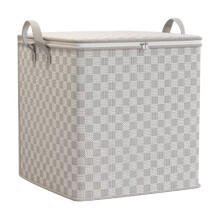 Feledorashia Checkerboard Clothes Storage Bag Large Capacity Quilt Clothing Organizer for Moving Packing Home Storage,Home Decor Collection