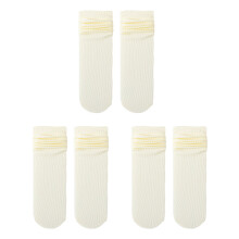 Xinwanna 3 Pairs Ice Silk Women’s Summer Ultra-Thin Crew Socks, Mid-Calf, Elastic Above-Ankle Bootie Socks (Beige, One Size)