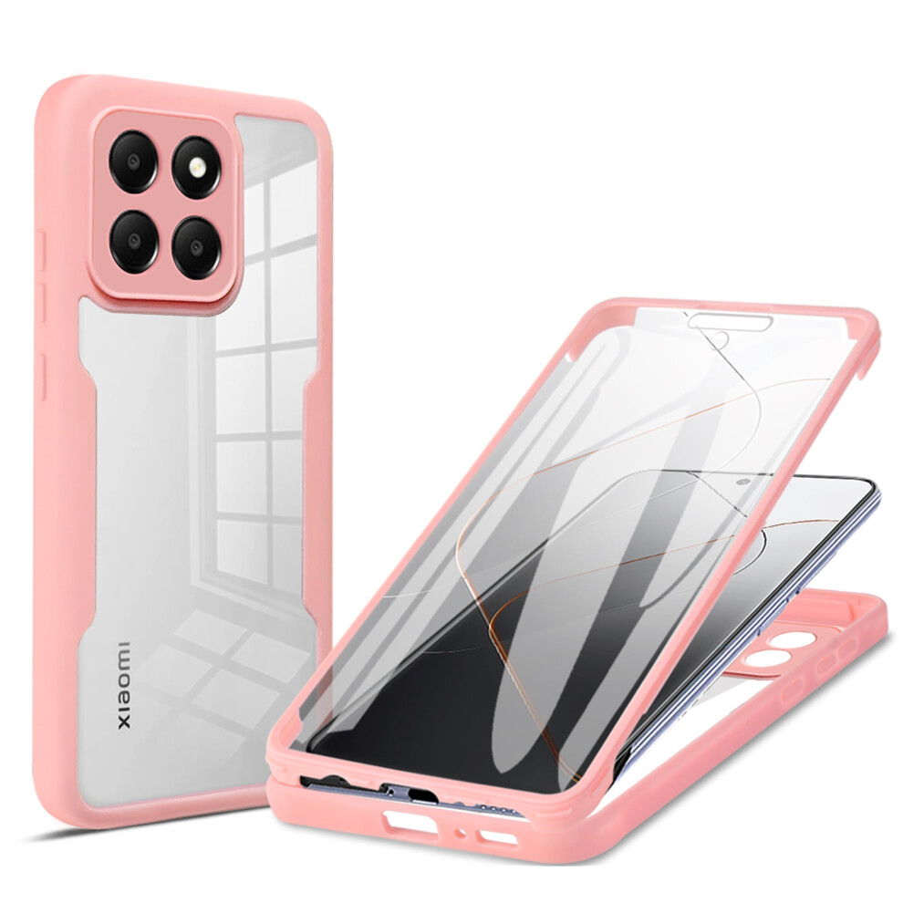 Clear Tpu Case With Screen Protector For Xiaomi 14 Pro Â Slim, Shockproof, Rugged Bumper, Qc Pink 9028731740904