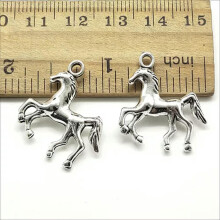 Set van 5/20/40 stuks antieke zilveren paardenbedels/hangers voor het maken van sieraden, 25*22 mm - 20 stuks