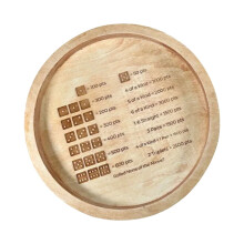 Farkle Game Wood Tray Wood Rolling Tray Small Fun Spots Game Tray Perfect for Social Gatherings to Use