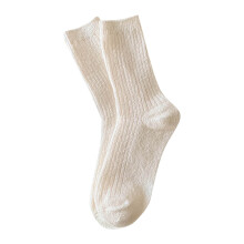 iOPQO Warme sokken voor dames, dikke sokken, thermische sokken, wollen sokken voor dames, enkelsokken voor dames, wit, one size