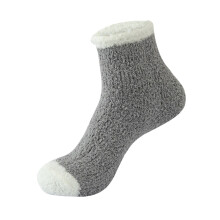 Dames wintersokken, schattige pluizige sokken, dikke sokken, huissokken voor dames, kleine cadeautjes voor vrouwen, grijs, one size