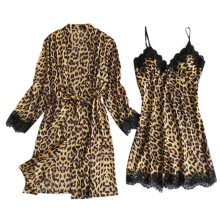 Camicia da notte Kakina, ampia, in raso di seta, per donna, taglie forti