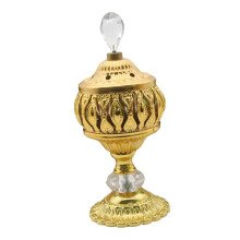 Goldener, antiker Weihrauchhalter für Aromatherapie, Heim- und Kirchendekoration