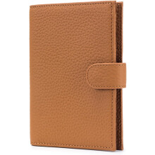 Slim RFID Passport Holder for Women – Light Green Leather Wallet with Card Slots, SIM Pockets, Zippered Coin Pocket & Cash Compartment