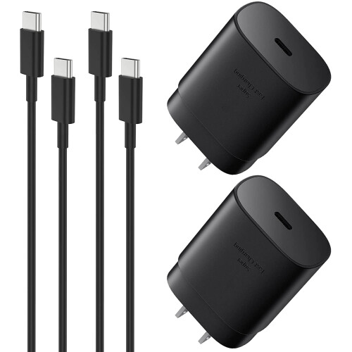 Γρήγορος φορτιστής USB-C 25W με καλώδιο 1,5 μέτρων, συμβατός με Samsung Galaxy S22/S21/S20/Note/Z Fold3