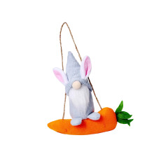 Ostern Hase Karotte Spielzeug Dekoration Plüsch Zwerg Puppe-Blau