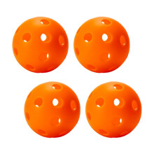 Indoor Pickleball Balls 26 Holes Durable 74mm for Sanctioned Tournament Play Orange 4pcs