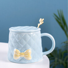 360ml Bow-Shaped Coffee Mug, Cute Porcelain Tea Cup for Women & Girls – Elegant Ceramic Mug for Home/Office, Gift for Mom, Birthday, Valentine’s