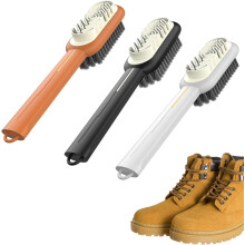 2-in-1 Suede Shoe Brush, New Double-Sided Rubber Polishing Eraser and Soft Bristle Brush, Multi-functional Long-Handled Suede Cleaning Brush.