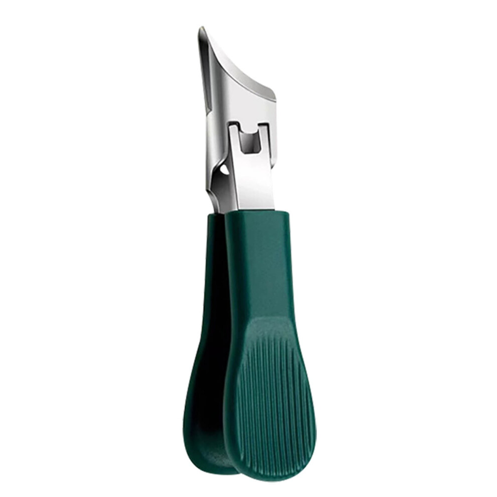 Angled Nail Clipper Ergonomic Heavy Duty Stainless Steel Toenail Clippers for Thick Ingrown Nails with Non-Slip Handle