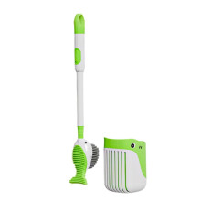Cute Toilet Brush,Flexible Toilet Bowl Brush with Hard Bristles,Wall-Mounted Brush Handle,Standing Cleaning with Long Toilet