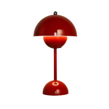 Modern Flower Bud Touch Dimmable Desk Lamp, Rechargeable Mushroom Light For Bedroom