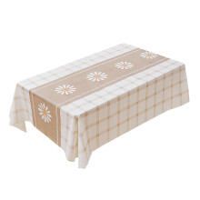 Sunflower & Lemon Watercolor Tablecloth – Plastic Floral Table Cover for Dining, Picnic, Camping, Party – Compatible with Standard Tables