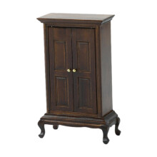 1/16 Dollhouse Wardrobe Miniature Closet Realistic Simulated Miniature Furniture dark brown