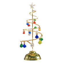 Pre-Lit Small LED Christmas Tree with Glass Lights – Tabletop Artificial Tree for Kitchen & Desktop Decor