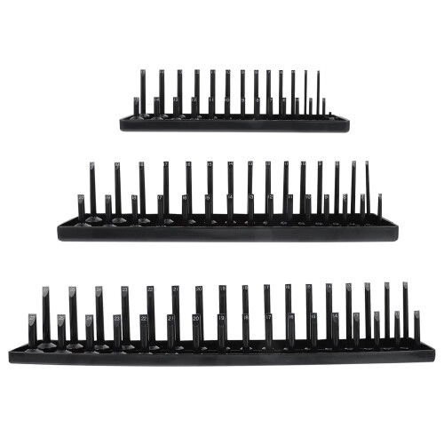 HEMOTON 3 Pcs Rack Socket Holder Mechanic Organization Tray