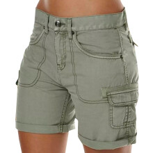 Pantaloncini corti estivi da spiaggia, tinta unita, modello ampio (da donna), taglia XL