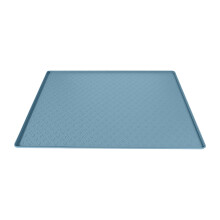 Food-Grade Silicone Mat, High-Edge Spill Protection, Non-Slip Easy Clean, Versatile for Sink Pet Feeding Cat Litter Craft Shoe Tray(Blue)