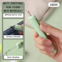 2-in-1 Auto Needle Threader & Seam Ripper, Quilting Kit, Compatible with Sewing Machines, Easy for Seniors