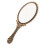 Vintage handheld makeup mirror with embossed flower design 1