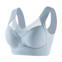 Sports Bras for Women High Support Push Up Bralettes Blue 6XL