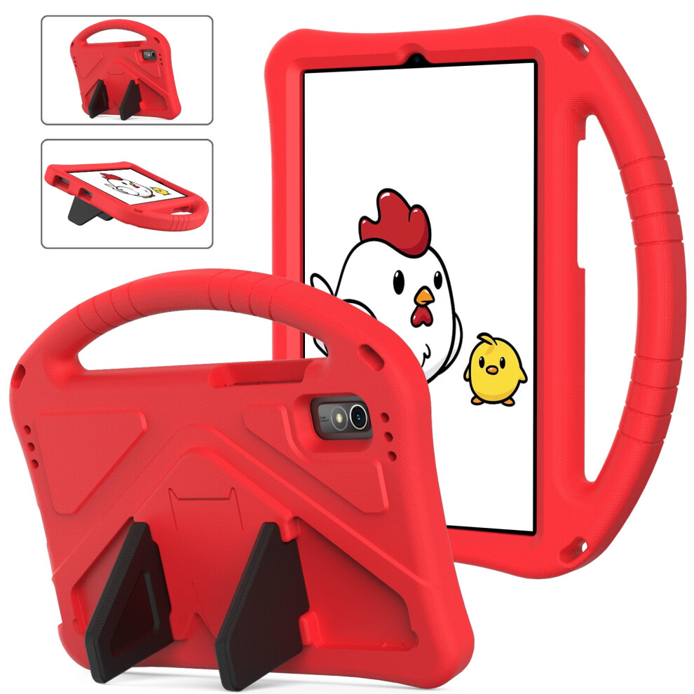 Lightweight Eva Kids Case For Lenovo Tab M9 2023 (9.0") Tb-310Fu Â Shockproof, Handle Grip & Kickstand, Red 9479868009585